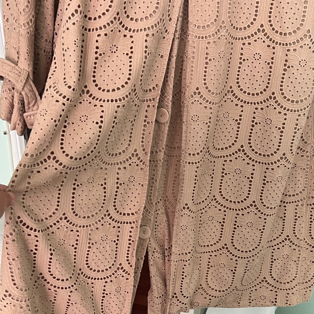 FARM Rio Beige Textured Trench Coat - Picture 14 of 15